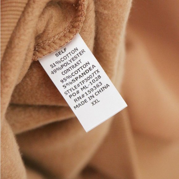 NEW Miss Lola Unisex XXL Cozy Feel Oversize Fleece Sweatshirt Pullover Tan Latte - Picture 8 of 13